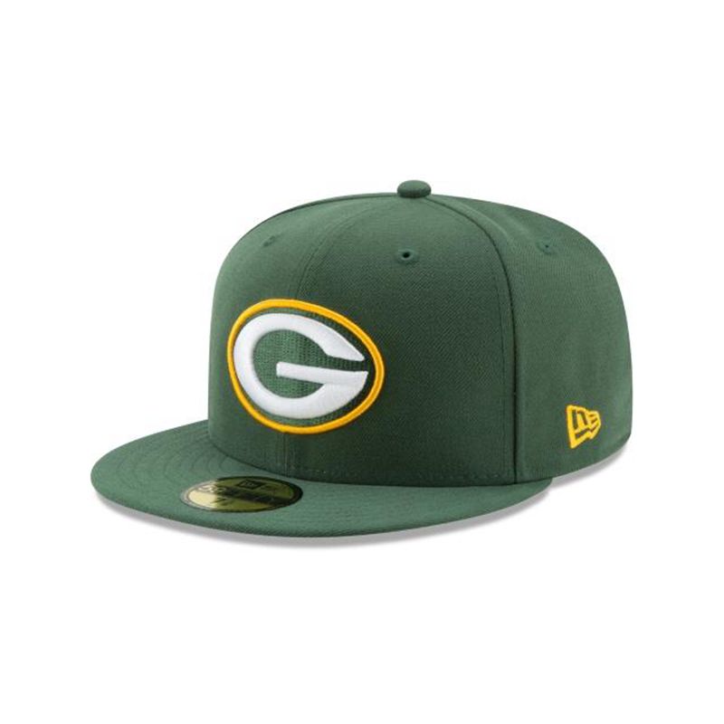 NFL Green Bay Packers 59Fifty Fitted (PUK8581) - Green New Era Caps